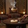 Modern Marble Metal Arabesque Bakhoor Incense Burner