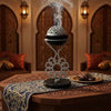 Modern Marble Metal Arabesque Bakhoor Incense Burner